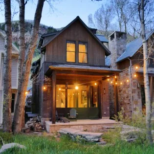 telluride parkside retreat exterior glow