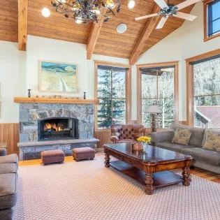 mountain village traditional treasure living room