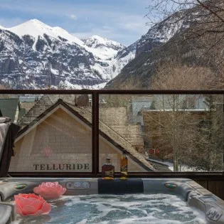 Telluride River Bliss Hot Tub Ajax View