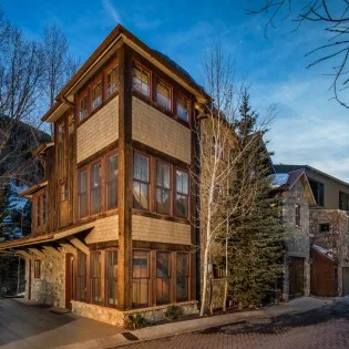 Telluride River Bliss Exterior Dusk Angle