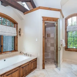 mountain village pinnacle master bathroom