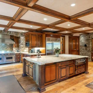 picture perfect mountain village kitchen