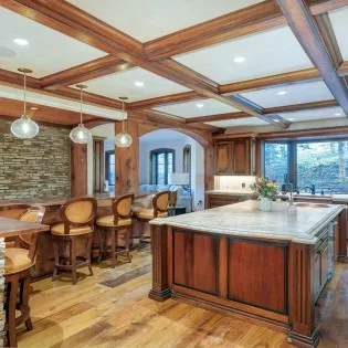 picture perfect mountain village kitchen