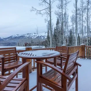 Telluride Palmyra Pines Winter Deck View