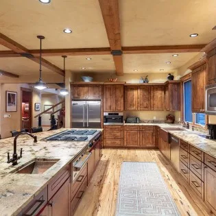 alpenglow mountain village vacation rental kitchen interior