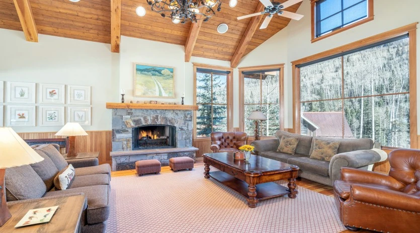 mountain village traditional treasure living room