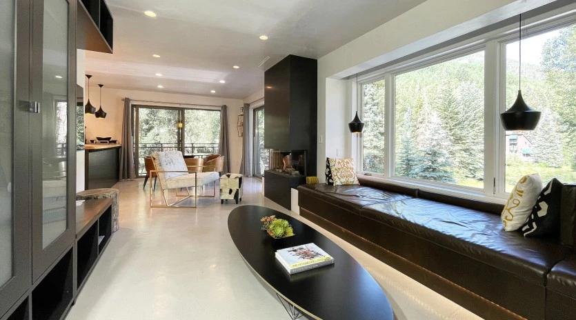 telluride downtown modern creekside living room