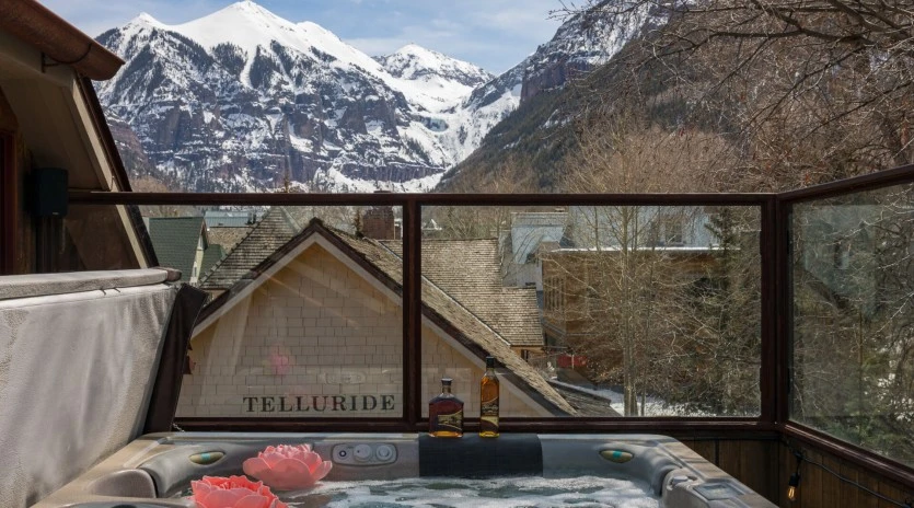 Telluride River Bliss Hot Tub Ajax View