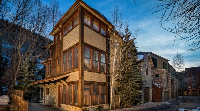 Telluride River Bliss Exterior Dusk Angle