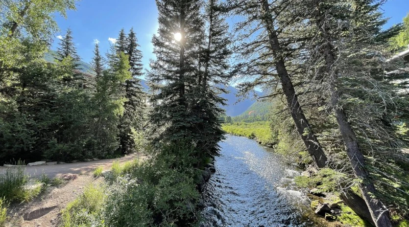 telluride downtown modern creekside river trail and river