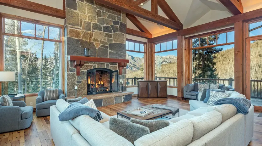 3 telluride two trails living room fireplace