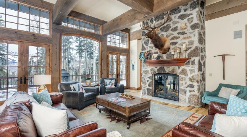 mountain village vacation twin elk living room