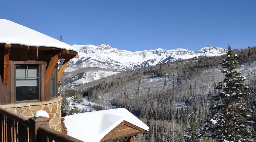 33 telluride two trails exterior upper level deck view snow 