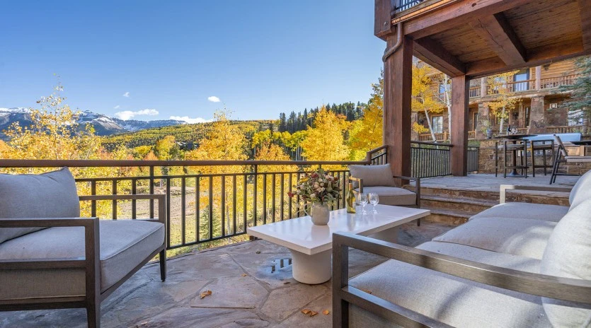 picture perfect mountain village deck